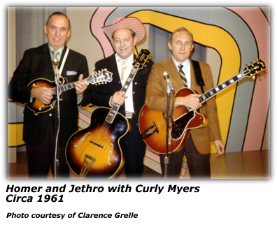 Homer and Jethro with Curley Myers - 1961
