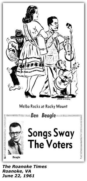 Editorial Header - Ben Beagle - Melba Montgomery - Roy Acuff - June 1961