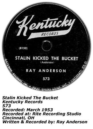 Ray Anderson - Kentucky Records - Stalin Kicked The Bucket - 1953