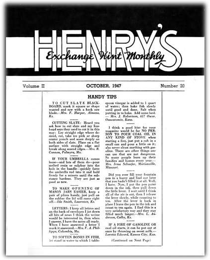 Henry's Exchange - 1947