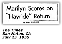 Marily Returns to Hayride 1954 Column Header