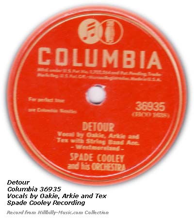 Detour - Columbia 78 Label
