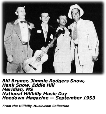 Bill Bruner, Jimmie Rodgers Snow, Hank Snow, Eddie Hill - National Hillbilly Music Day - Hoedown - September 1953