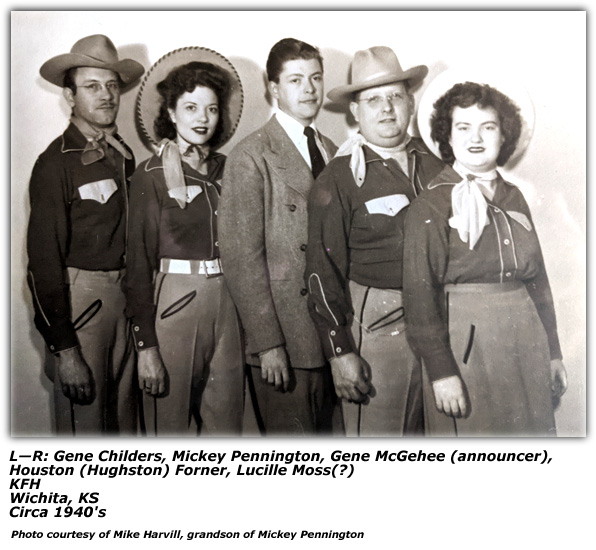 Claude Childers - Mickey Pennington - Gene McGehee - Houston Fortner - Irene Moss - KFH - 1940's