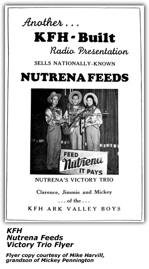 Nutrena Feeds Victory Trio FlyerPromo Ad - Nutrena Feeds - Nutrena Victory Trio - Clarence Brown, immie Hall and Mickey Pennington