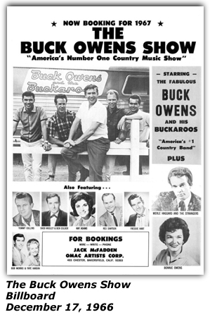 Promo Ad - Buck Owens Show - Kay Adams - Billboard - December 1966