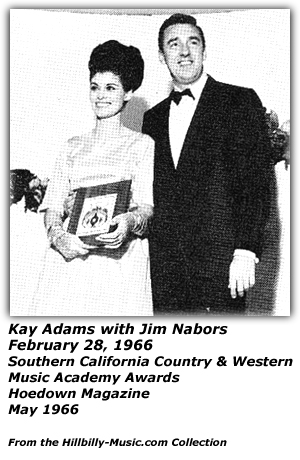 Kay Adams - Jim Nabors - Feb 1966 - Southern California Country and Western Music Academy Awards Show