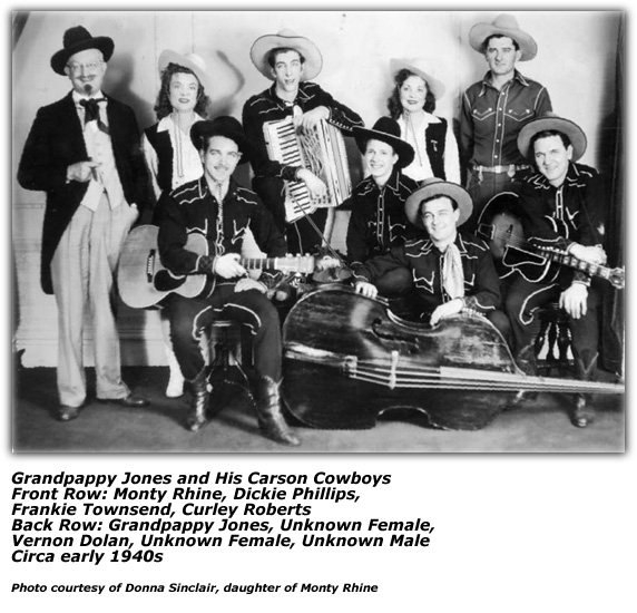 Grandpappy Jones and His Carson Cowboys - early 1940s