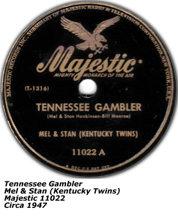Mel and Stan Kentucky Twins Majestic 11022 Circa 1947