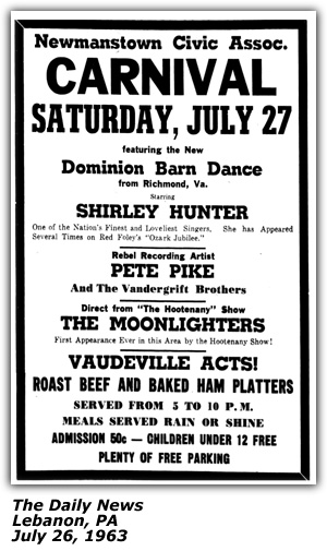 Promo Ad - Old Dominion Barn Dance - Buz Busby and his Bayou Boys - Aug 1955