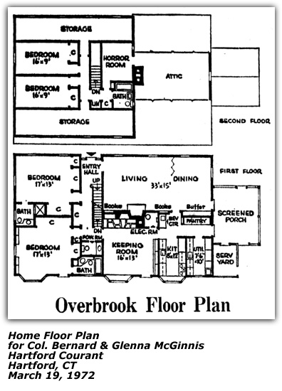 Glenna and Bernard McGinnis - Home Floor Plan - March 1972