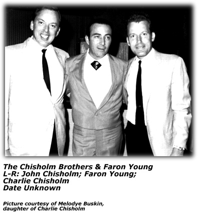 Chisholm Brothers with Faron Young (B and W)