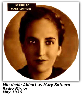 Photo - Heroine of Mary Sothern - Minabelle Abbott - Radio Mirror - May 1936