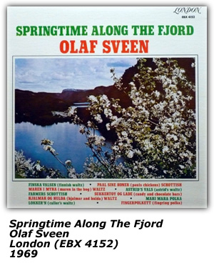 Album Cover - Springtime Along The Fjord - Olaf Sveen - London EBX 4152 - 1969