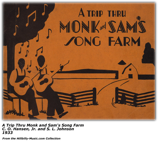 Cover - A Trip Thru Monk and Sam's Song Farm - 1933