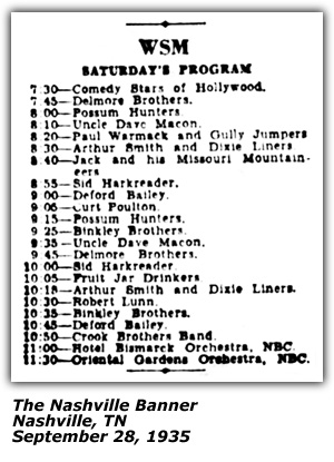 Promo Ad - Spark Plug Derby - Raymond Knight and his Cuckoos - WSM - March 1934